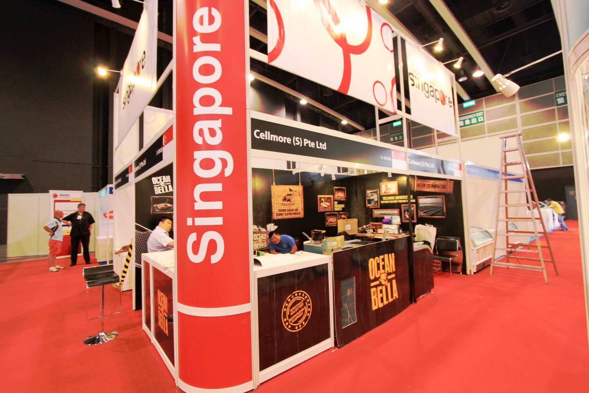 Singapore Pavilion @ Seafood Expo Asia 2013. Booth designed and built by Essential Global Fairs.