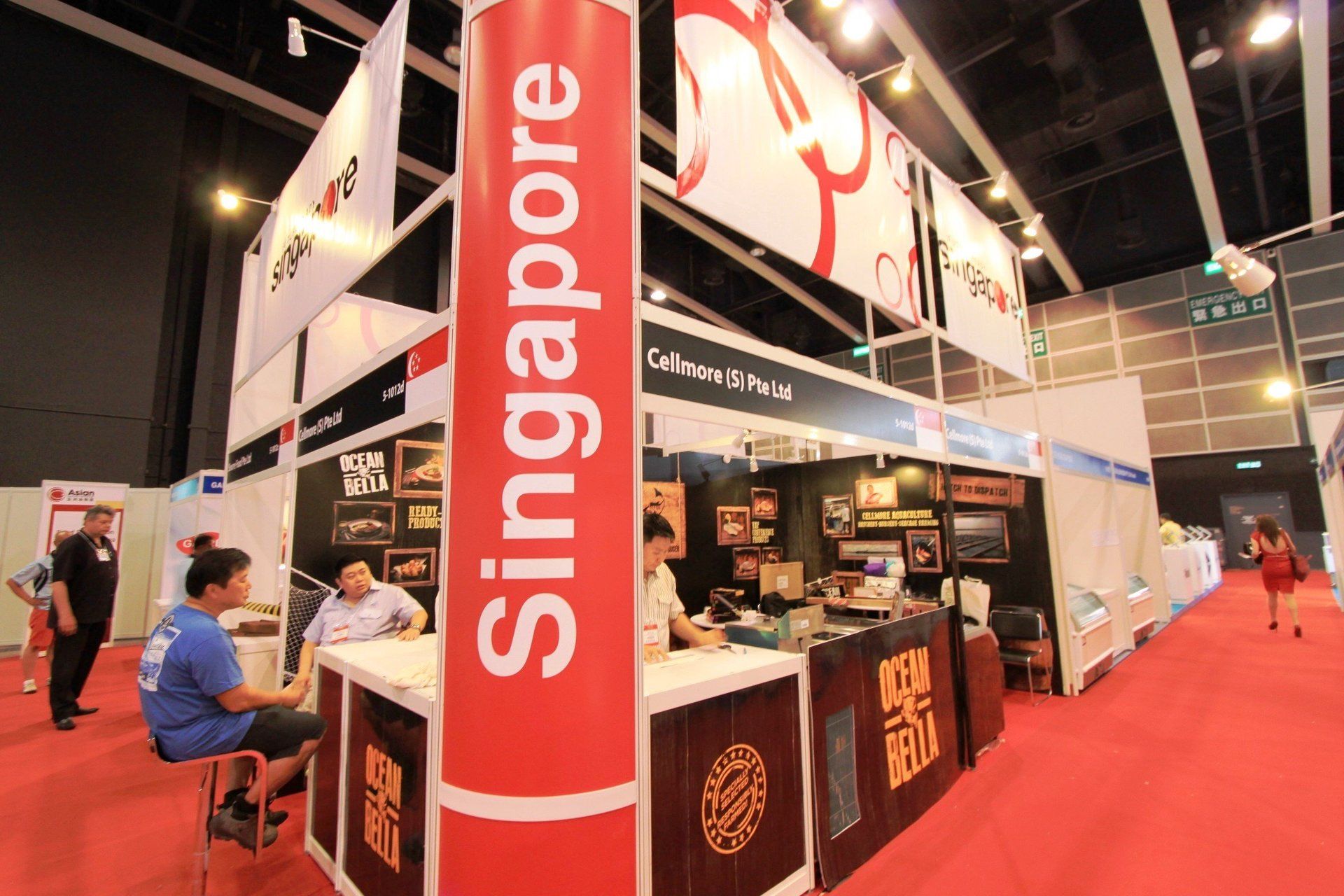 Singapore Pavilion @ Seafood Expo Asia 2013. Booth designed and built by Essential Global Fairs.