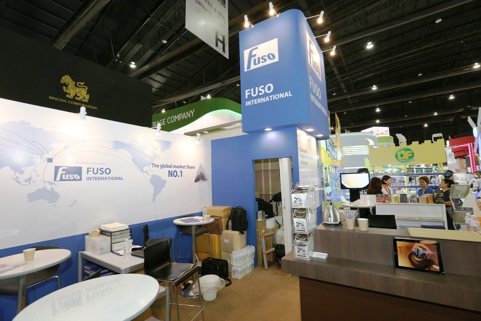 Fuso International @ Thaifex 2015. Booth designed and built by Essential Global Fairs.