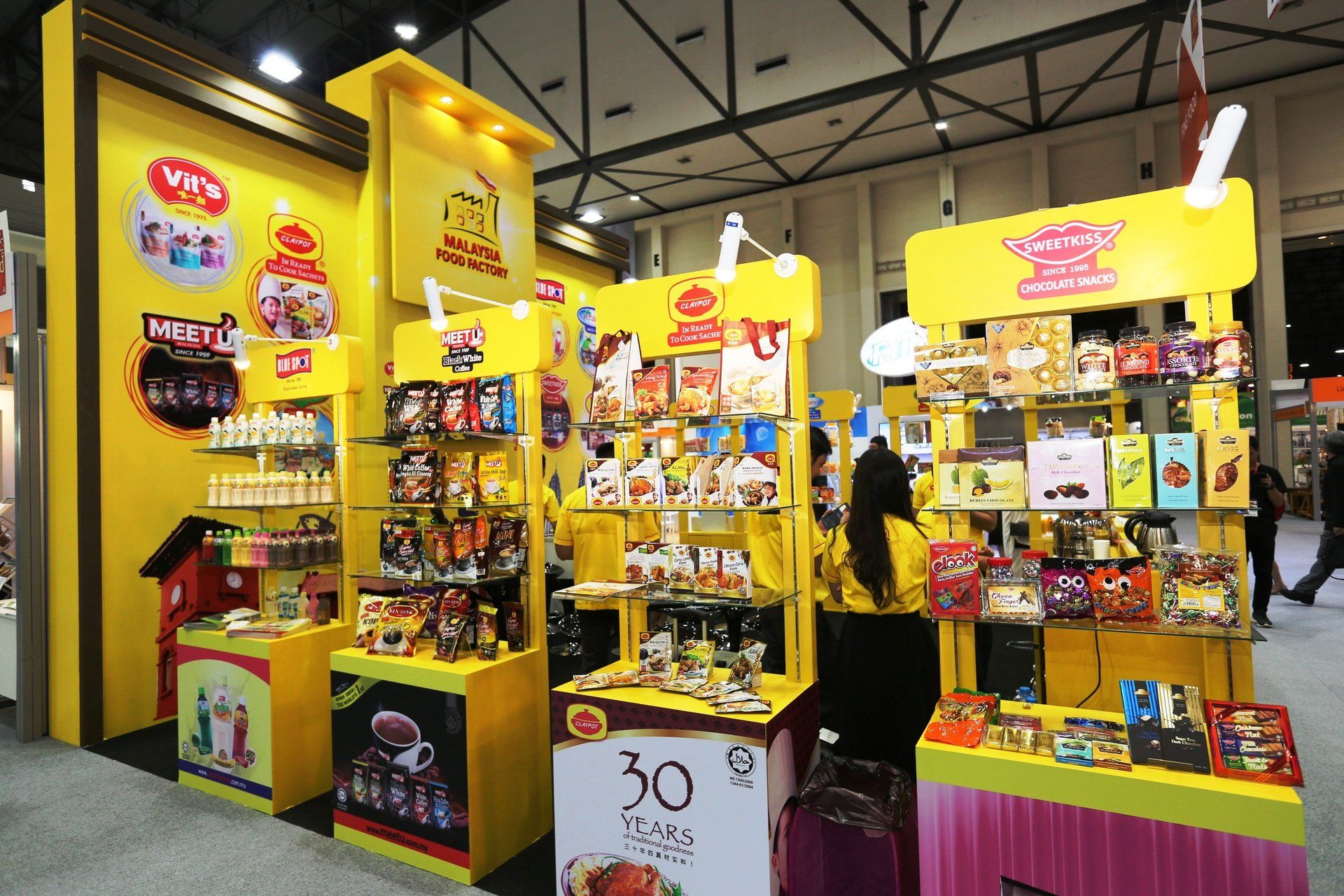 Malaysia Food Factory @ Thaifex 2017. Booth designed and built by Essential Global Fairs.
