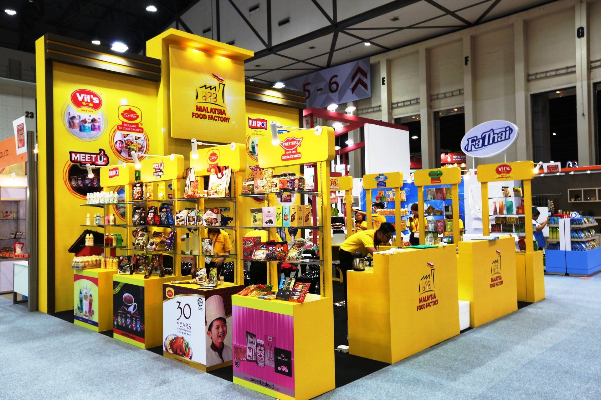 Malaysia Food Factory @ Thaifex 2017. Booth designed and built by Essential Global Fairs.