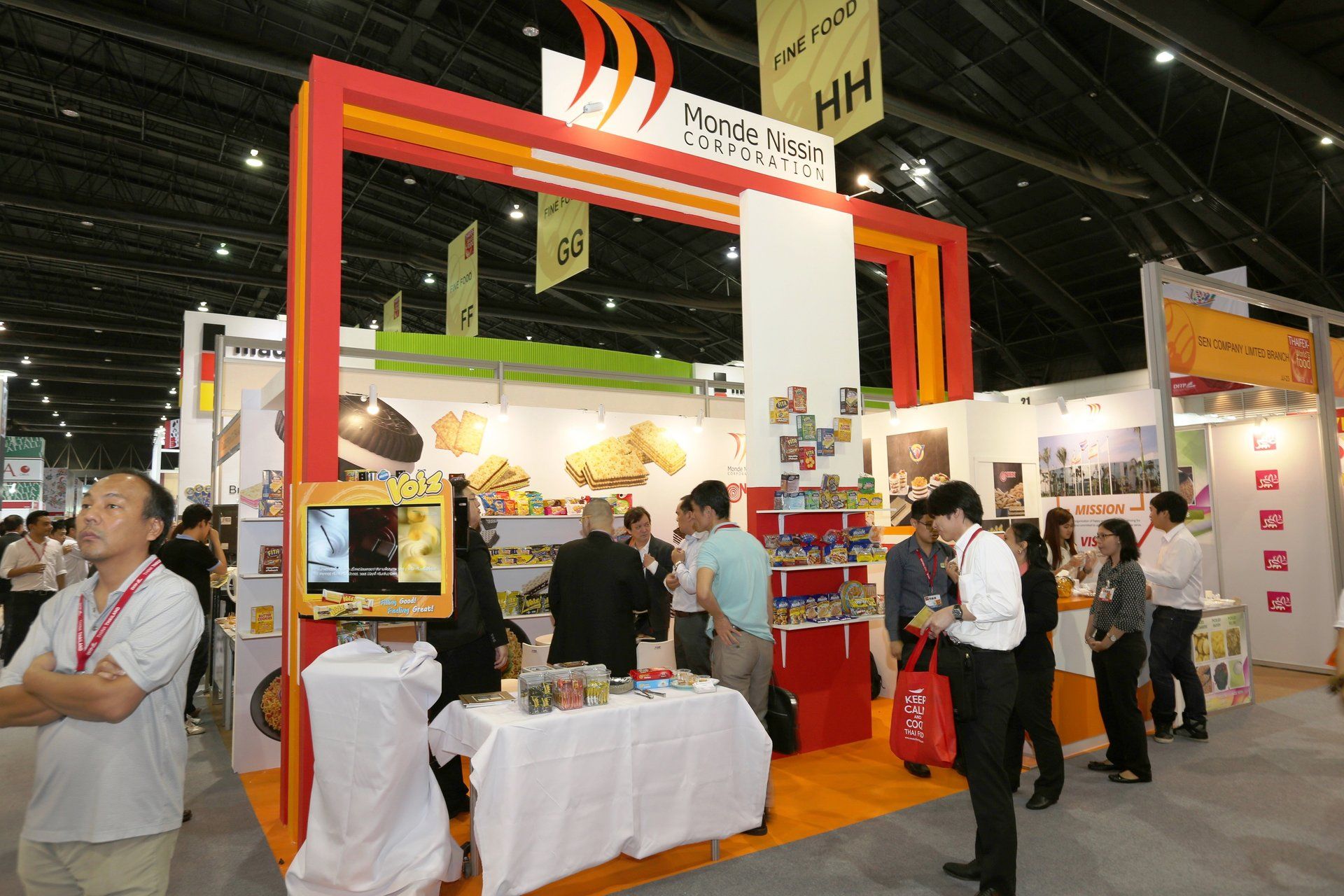 Monde Nissin @ Thaifex 2015. Booth designed and built by Essential Global Fairs.