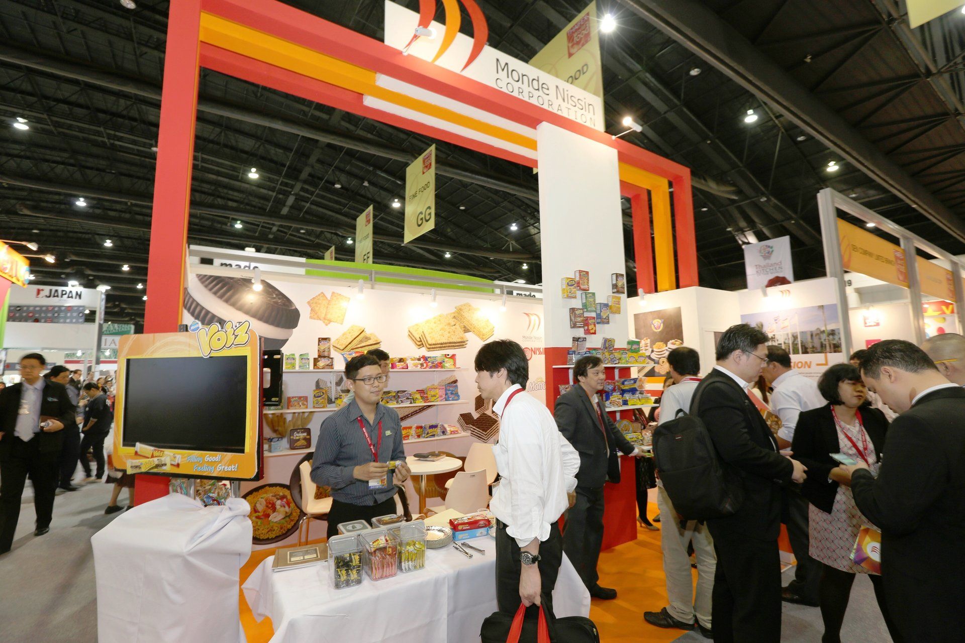 Monde Nissin @ Thaifex 2015. Booth designed and built by Essential Global Fairs.