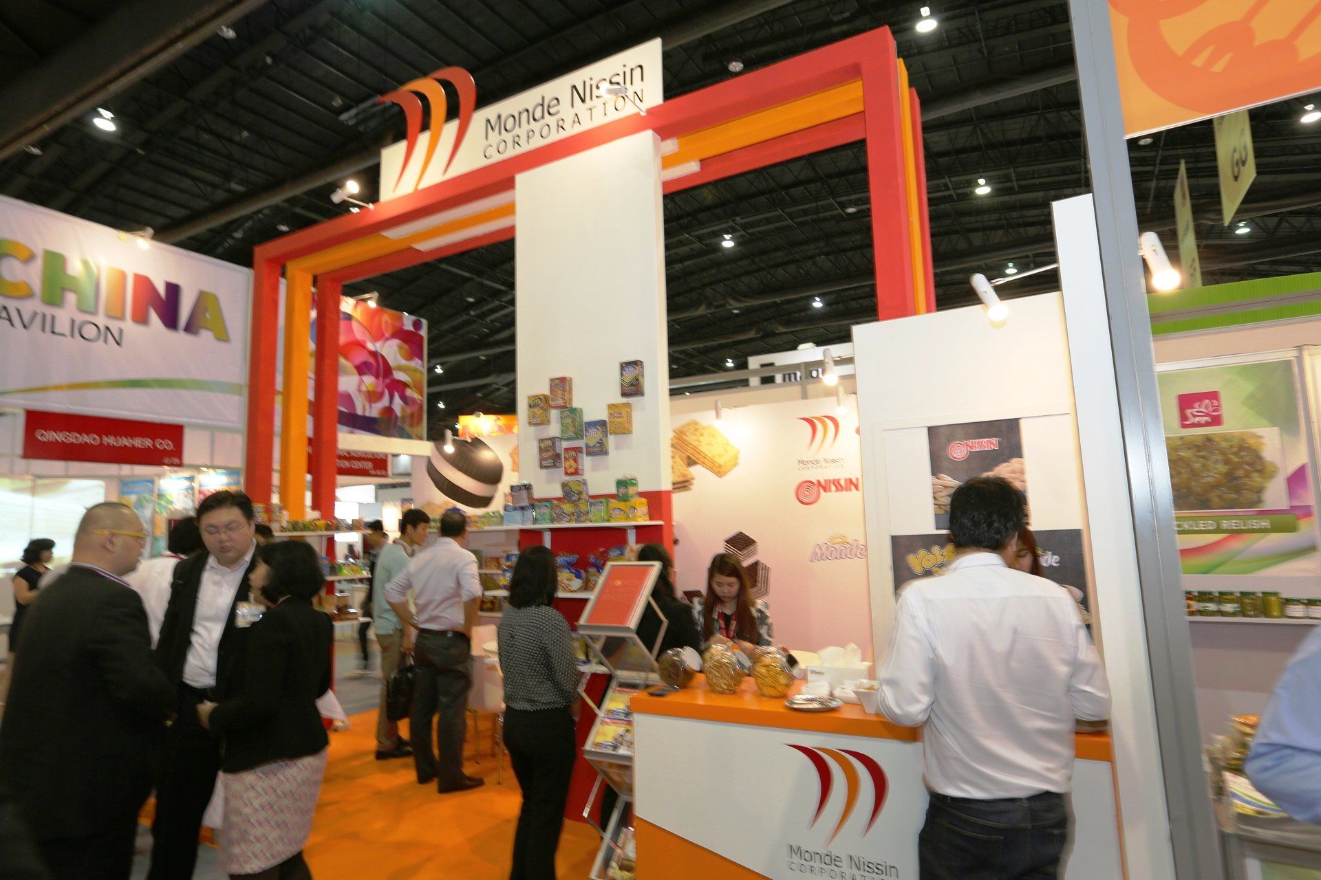Monde Nissin @ Thaifex 2015. Booth designed and built by Essential Global Fairs.