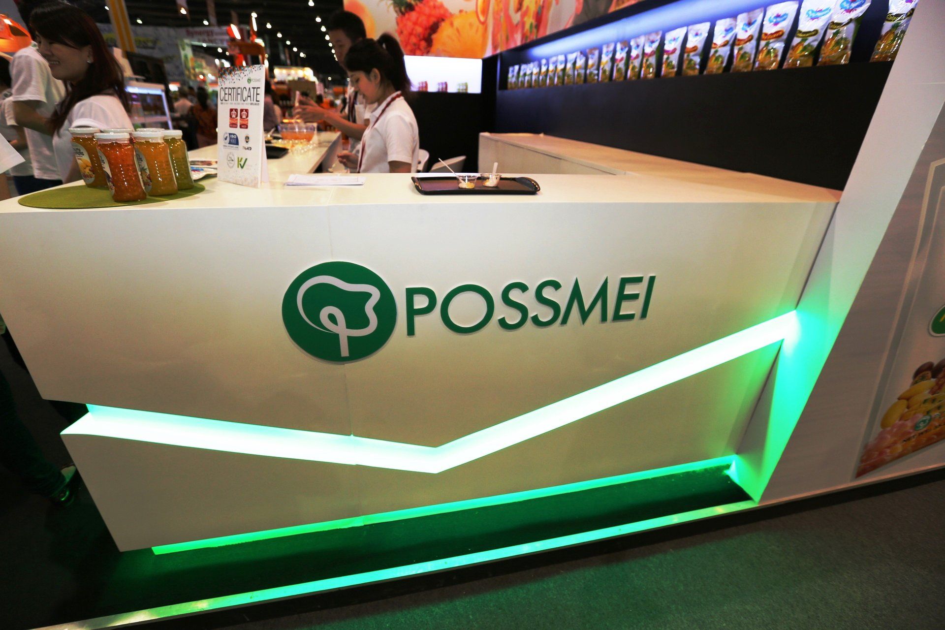Possmei @ Thaifex 2014. Booth designed and built be Essential Global Fairs.