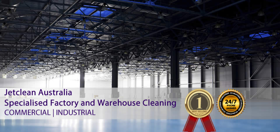 Industrial pressure cleaning of warehouse and factories. 