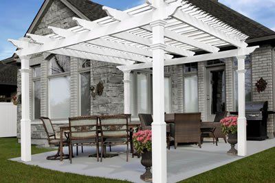 Outdoor pressure cleaning of pergolas