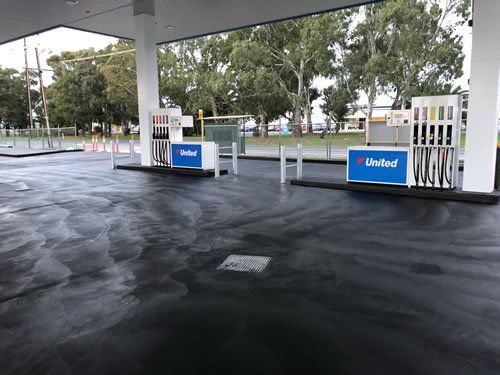 Colour sealing service station concrete in South Australia and Victoria