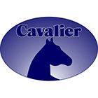 Blue oval logo with a horse head silhouette and the word “Cavalier” at the top