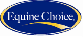 Equine Choice logo in white and gold on a blue oval