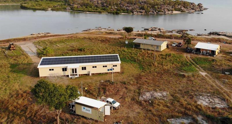 buildings with solar panels