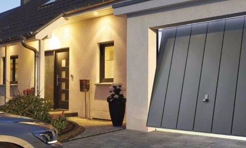 white garage door