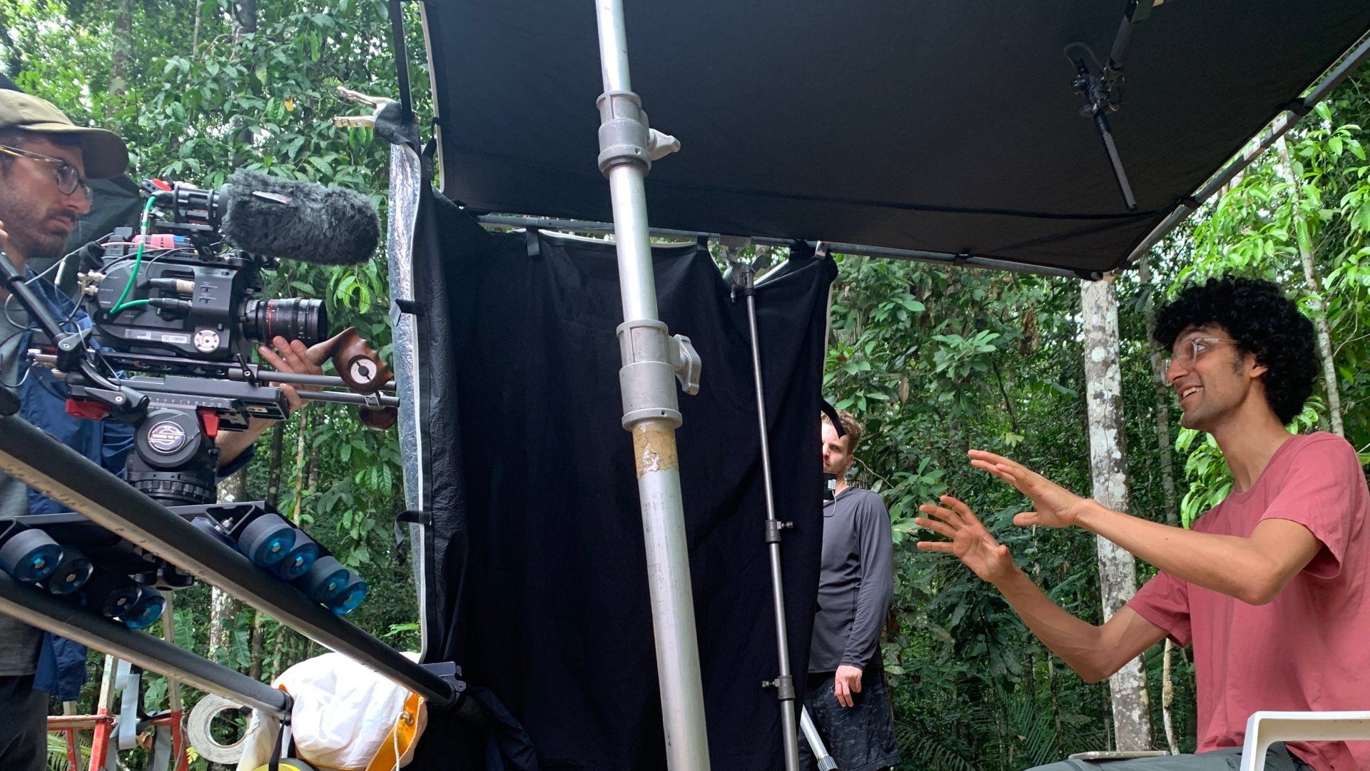 Creator and presenter Latif Nasser in the Amazon Filming in the Amazon - Connected with Latif Nasser