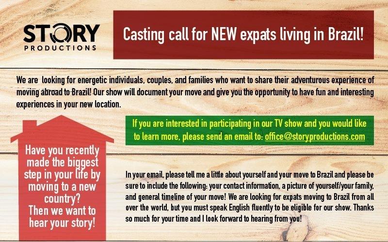 A casting call for new expats living in brazil