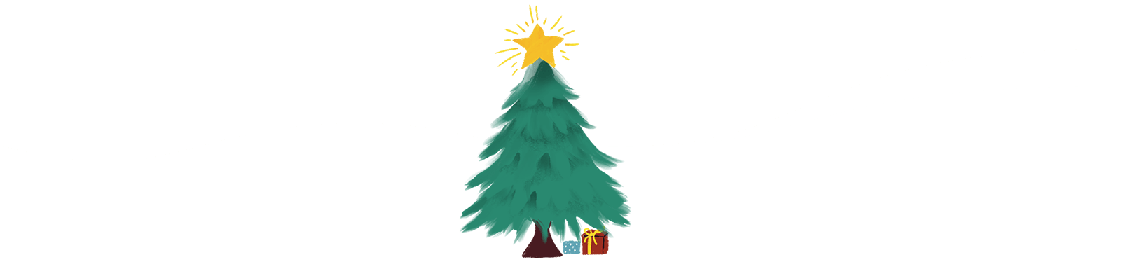 A christmas tree with a star on top of it.