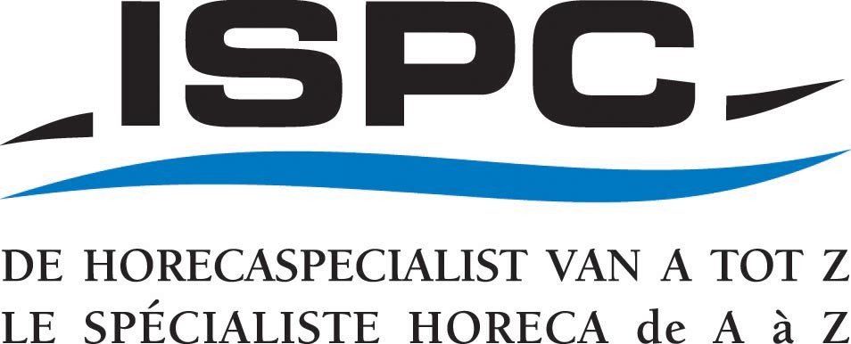 ISPC-logo met Nederlandse en Franse slogan in zwart en blauw