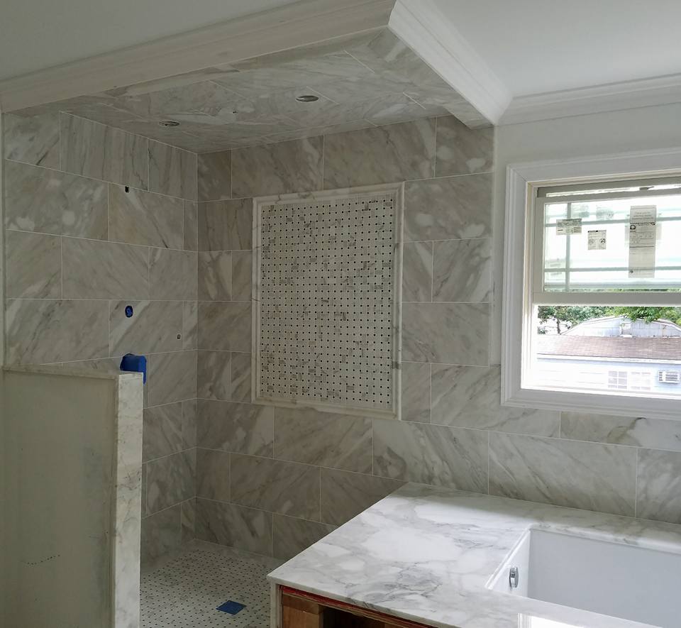 Cornerstone Tile NJ ─ White Kitchen Remodeled in Bergen County, NJ