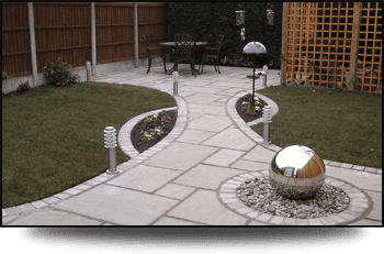 For unique designs to your garden patio call on 01270 442791 Garden patio going through lawn