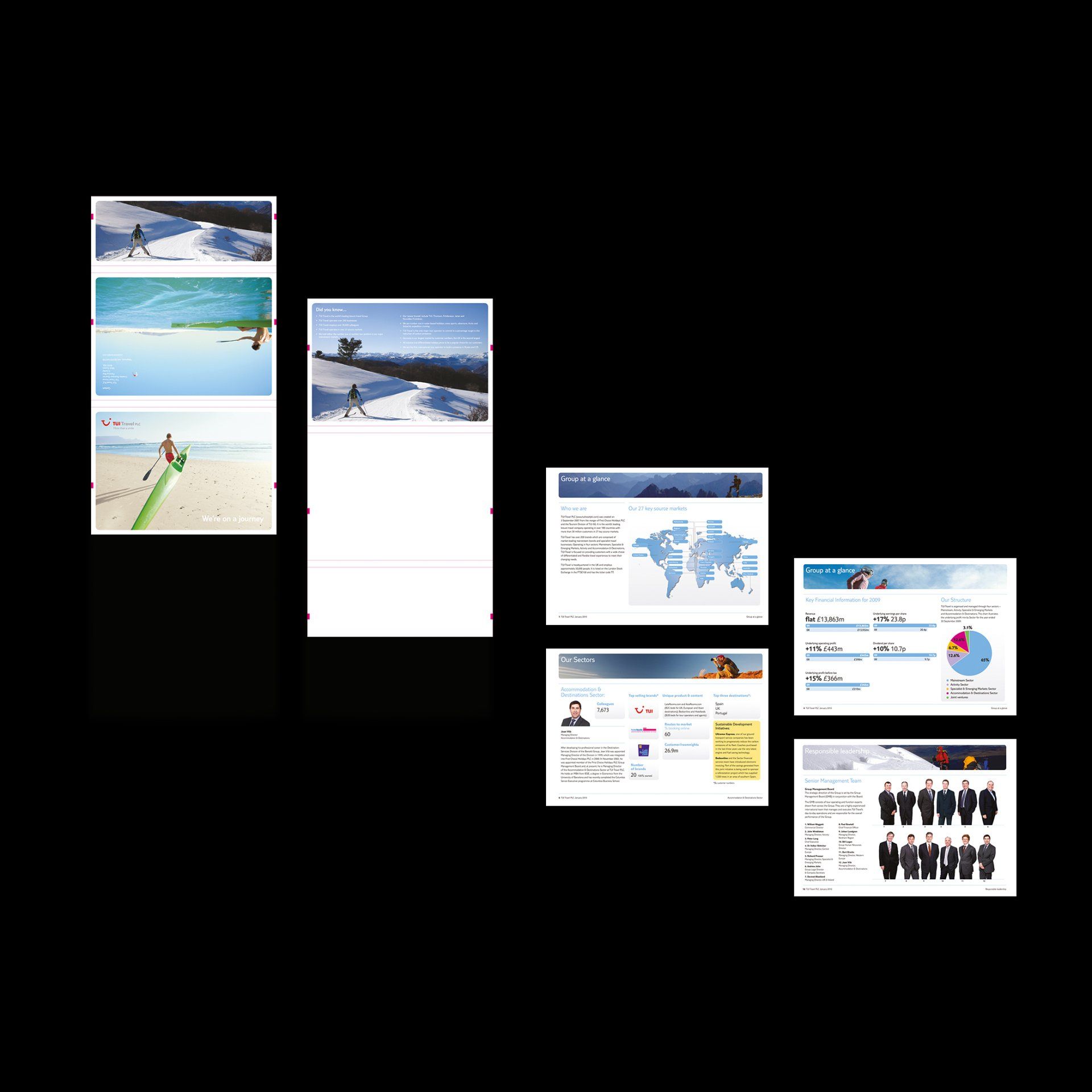 TUI Travel various leaflets