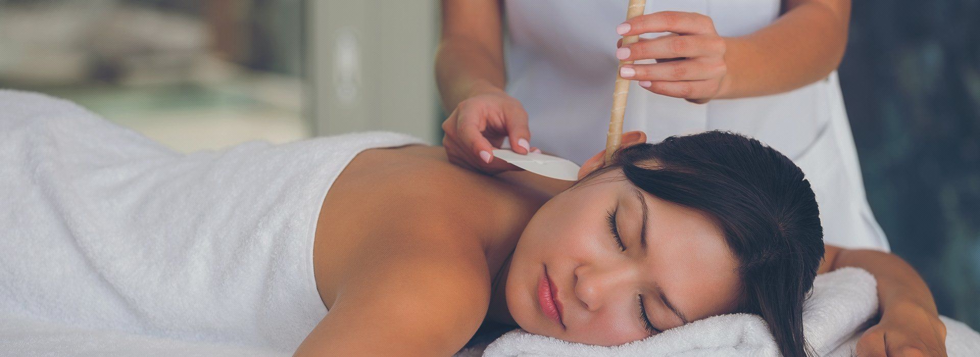 woman getting a back massage
