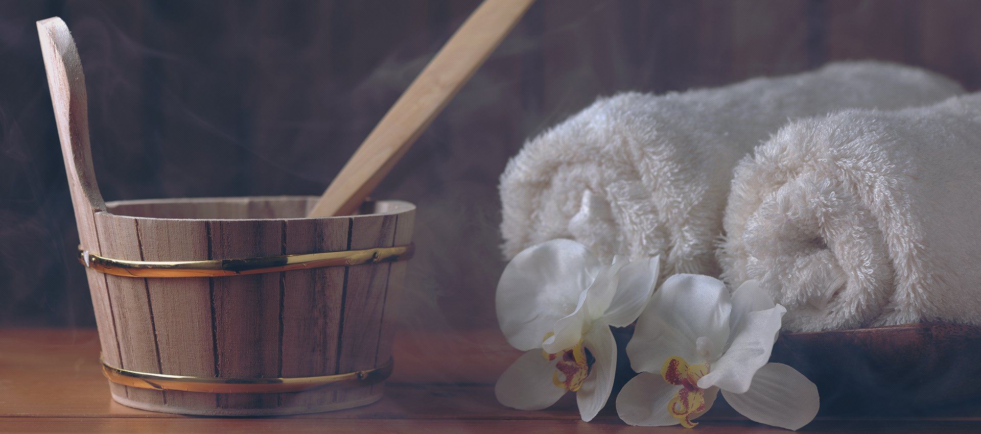 fresh flowers and towel