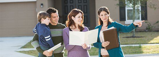Renters looking at a home