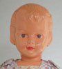 hoofd oude plastic pop