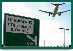 Airport transfers out of Mansfield Heathrow airport transfer