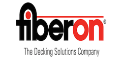 A logo for fiberon the decking solutions company