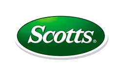 The scotts logo is green and white on a white background.