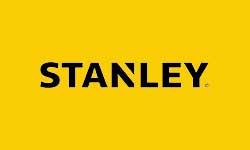 The stanley logo is on a yellow background.
