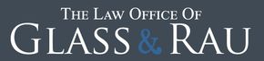 a logo for the law office of glass & rau
