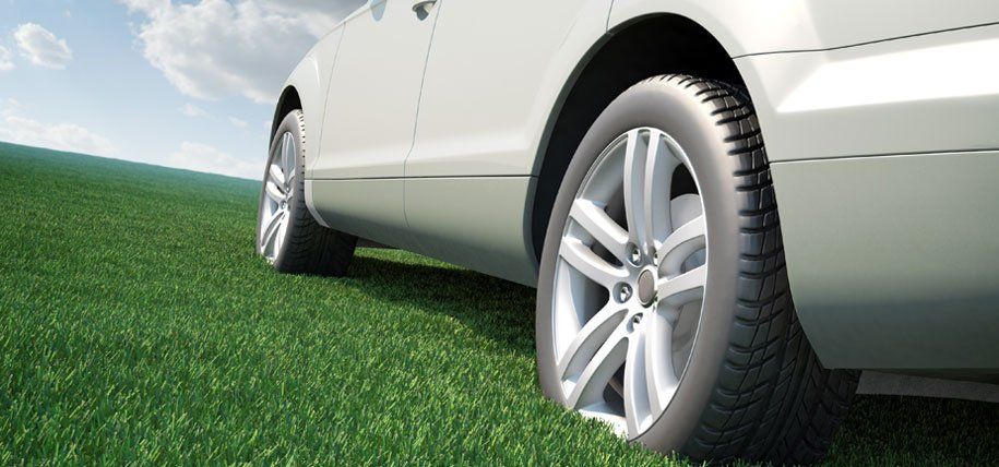 view of the car wheels