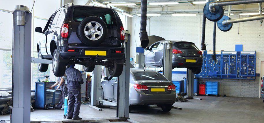 cars at the garage
