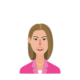 woman entrepreneur retirement cartoon portrait