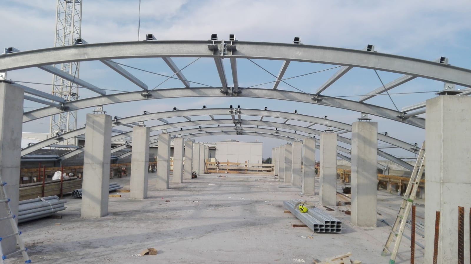 copertura in cemento armato e ferro