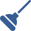 Blue plunger.