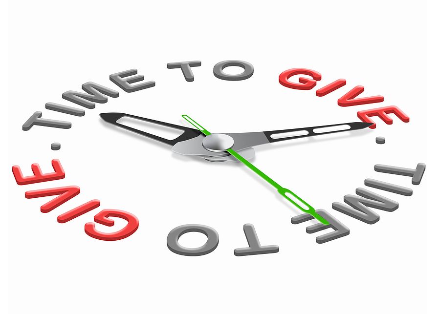 A clock that says give time to give time