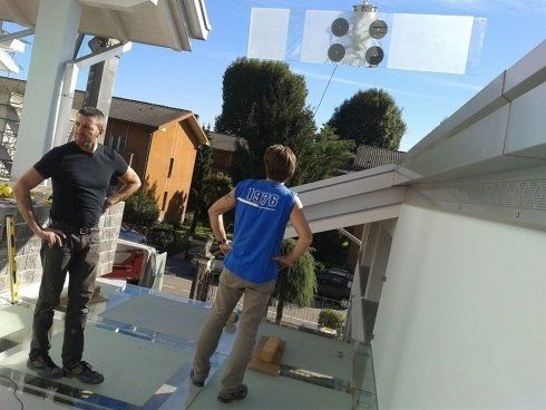 Installation of glass railing