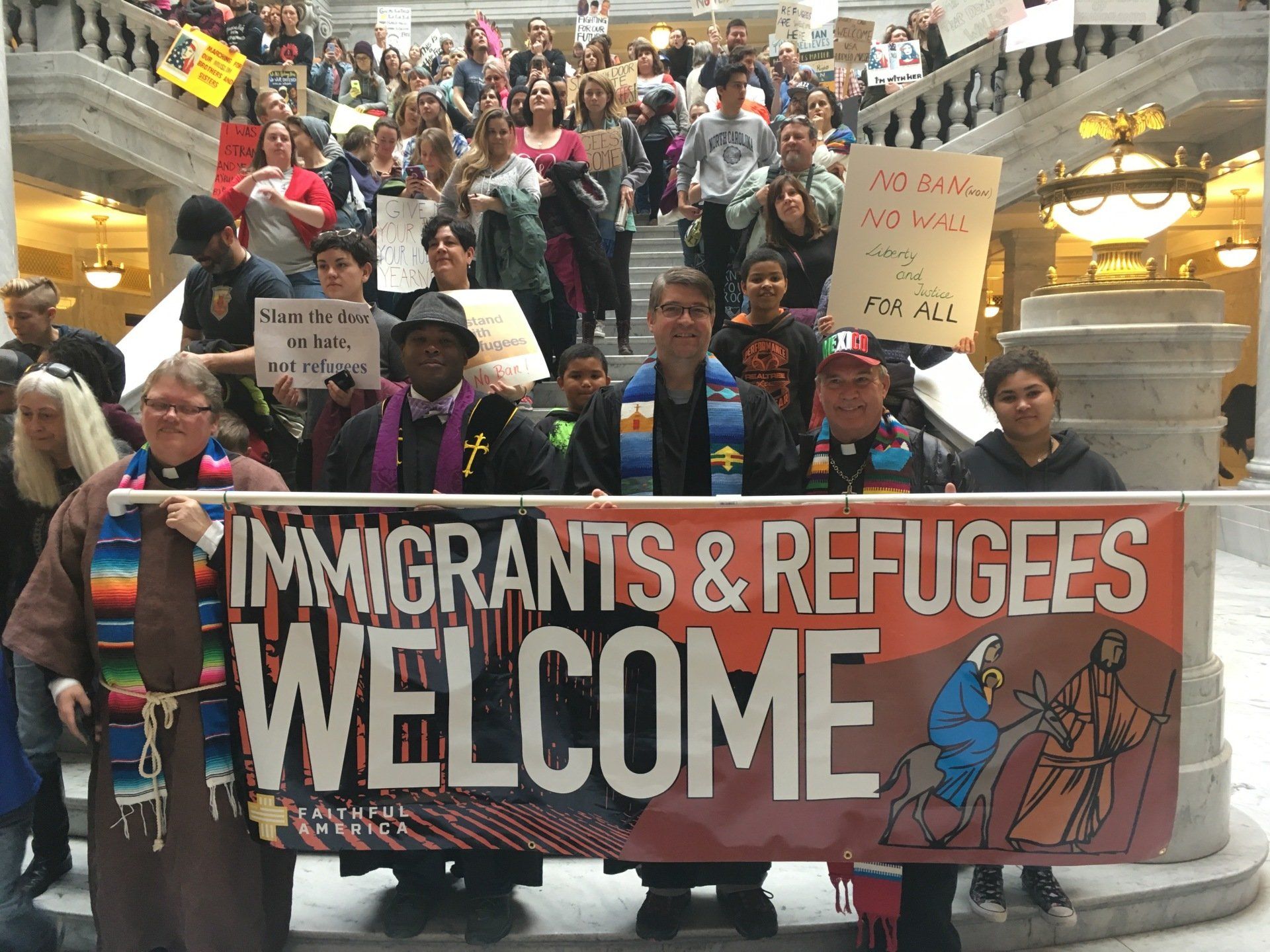 Group of people holding
