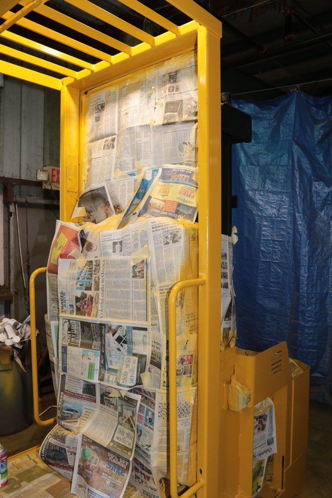 Forklift Yellow Painting — Sanford, FL — Southern Storage Systems