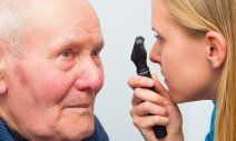 Grandfather on eye evaluation in Greensburg, IN Grandfather on eye evaluation in Greensburg, IN