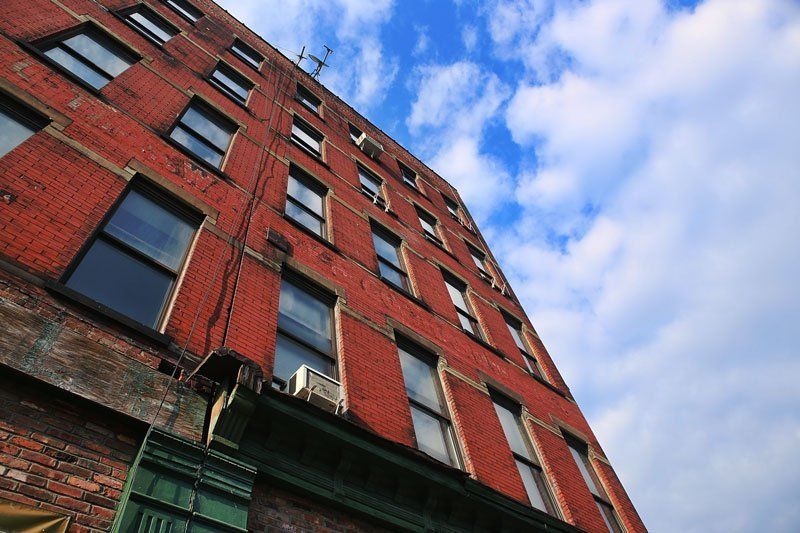 building with many windows
