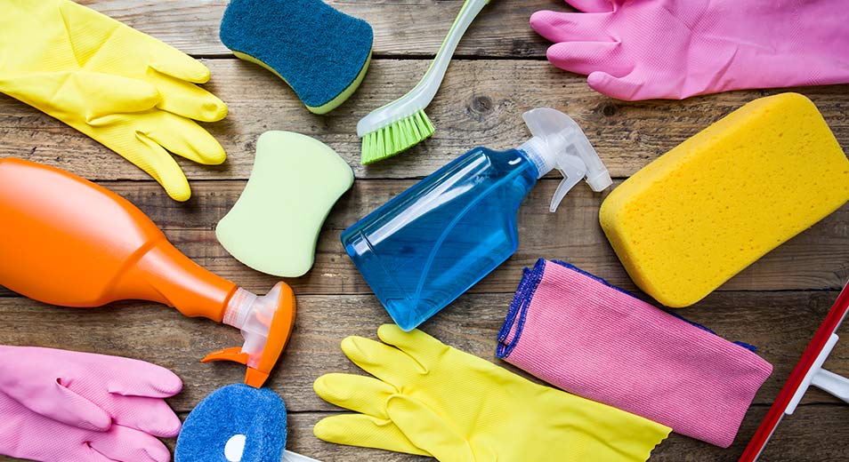 spring cleaning liquid and equipments with safety gloves weclean melbourne spring cleaning liquid and equipments with safety gloves