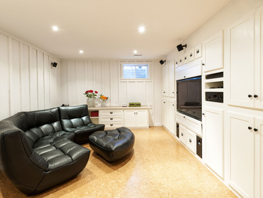 beautiful finished basement