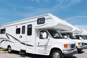 white caravan