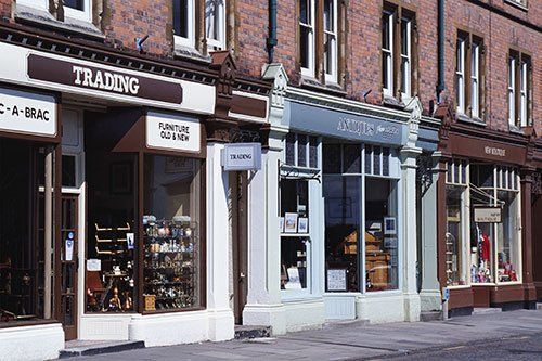 store front of old fashioned business