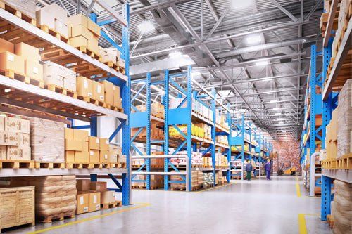 Construction Materials In Warehouse