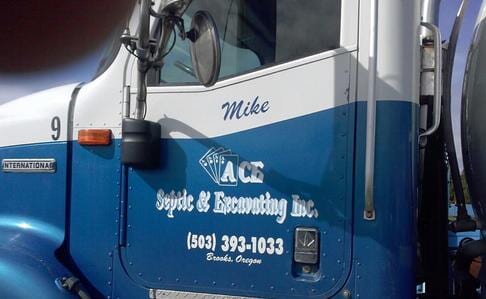 Service Car — Septic and Excavating in Brooks, OR