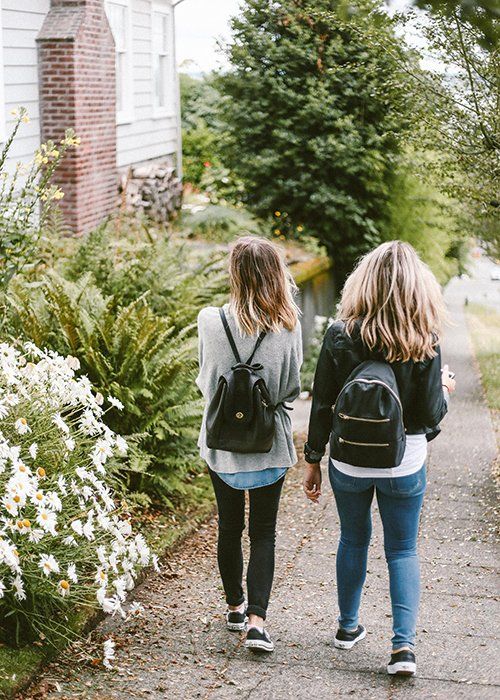Girls walking